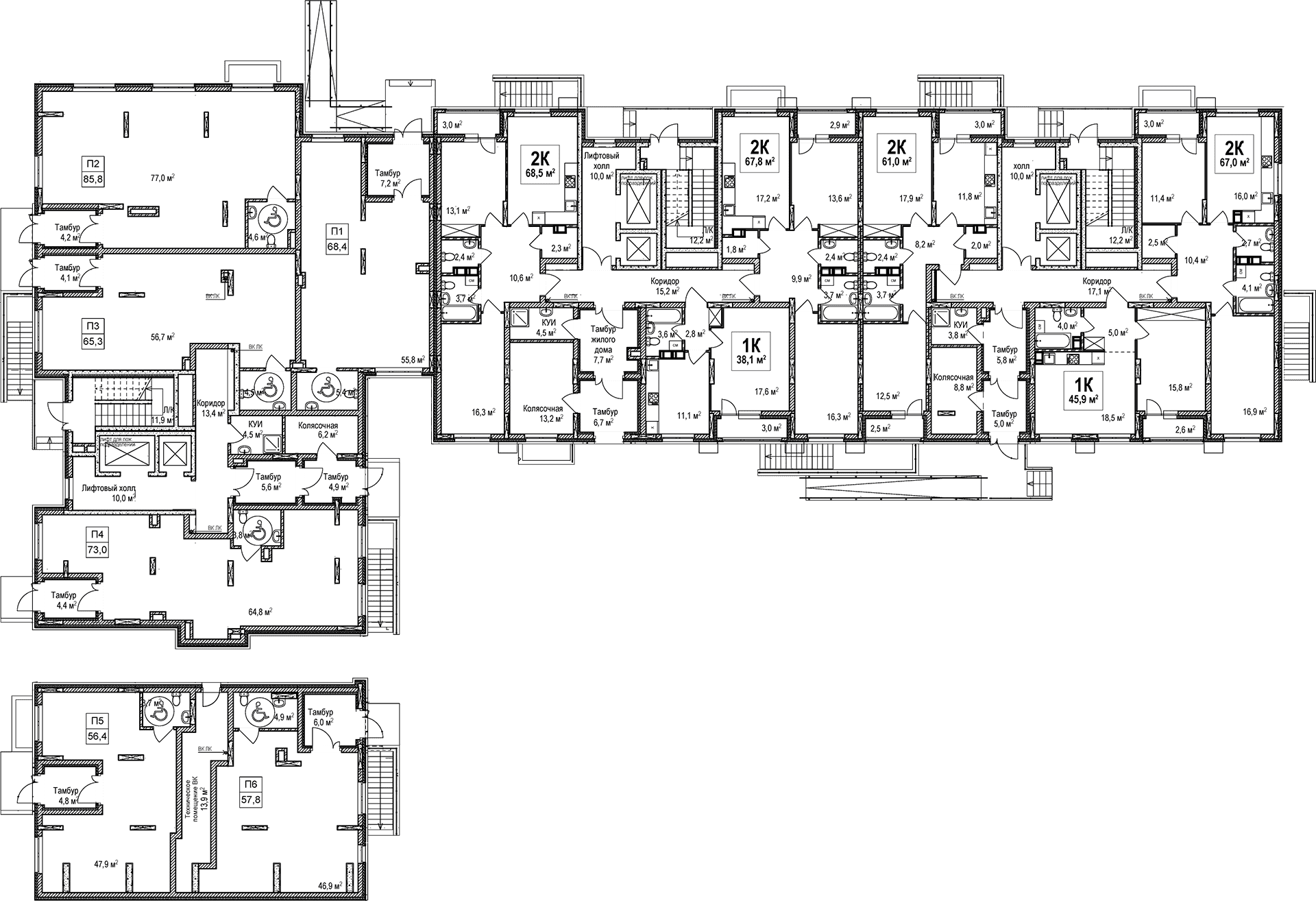 Этаж 1 - ЖК Подкова на Гагарина